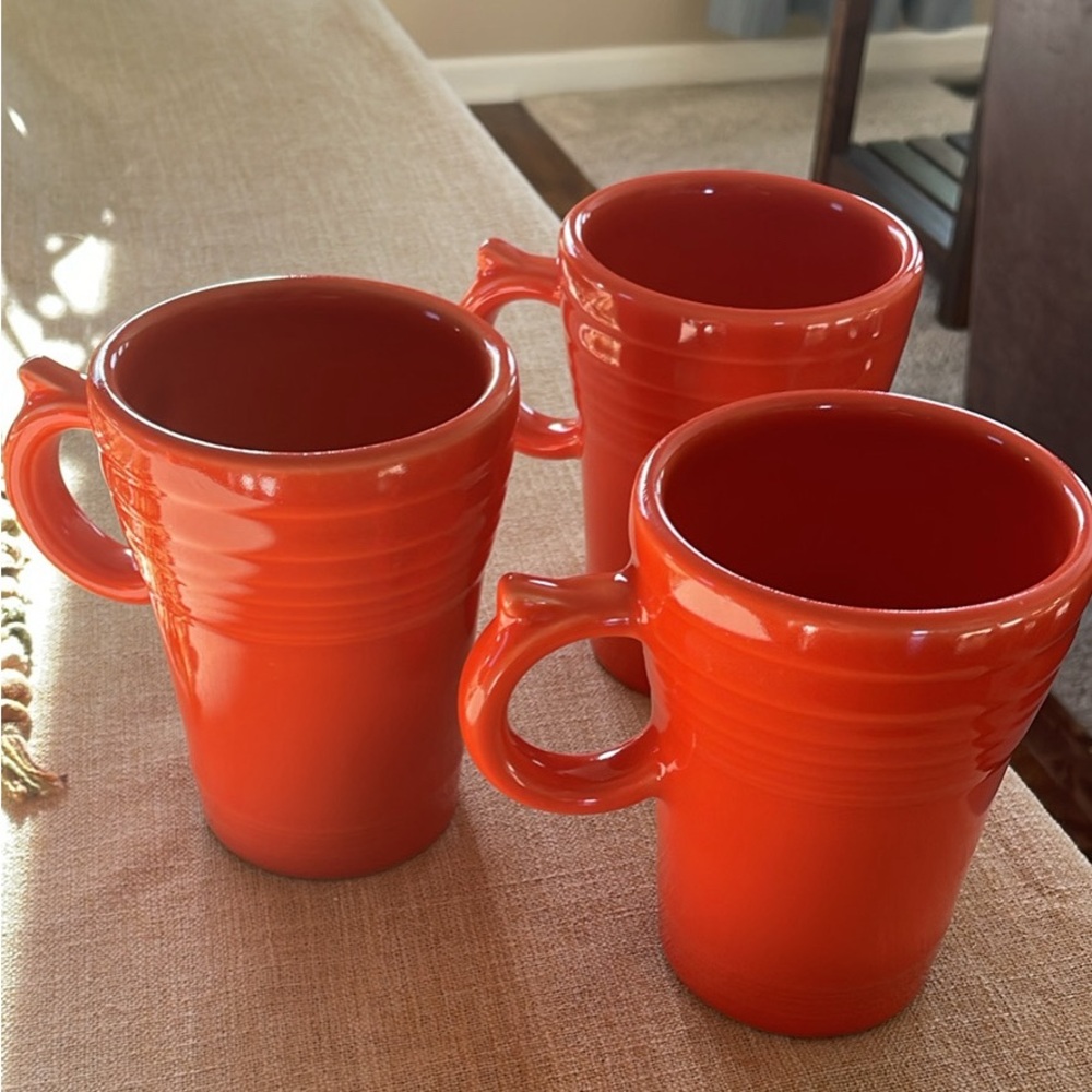 Poppy Fiestaware latte mugs
